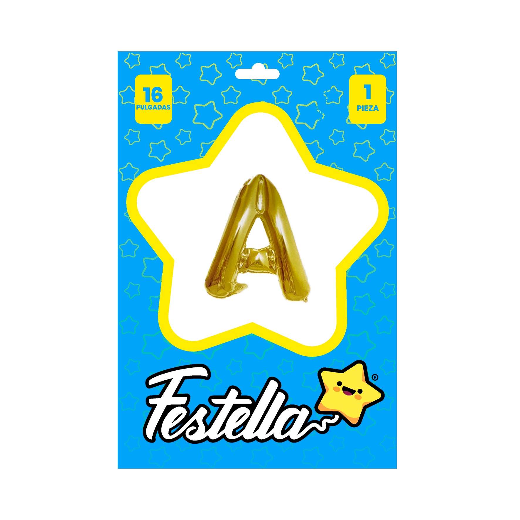 GLOBO LETRA A DORADO