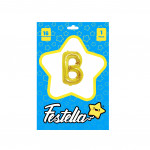 GLOBO LETRA B DORADO 16" (PQTX25)