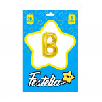 GLOBO LETRA B DORADO 16" (PQTX25)