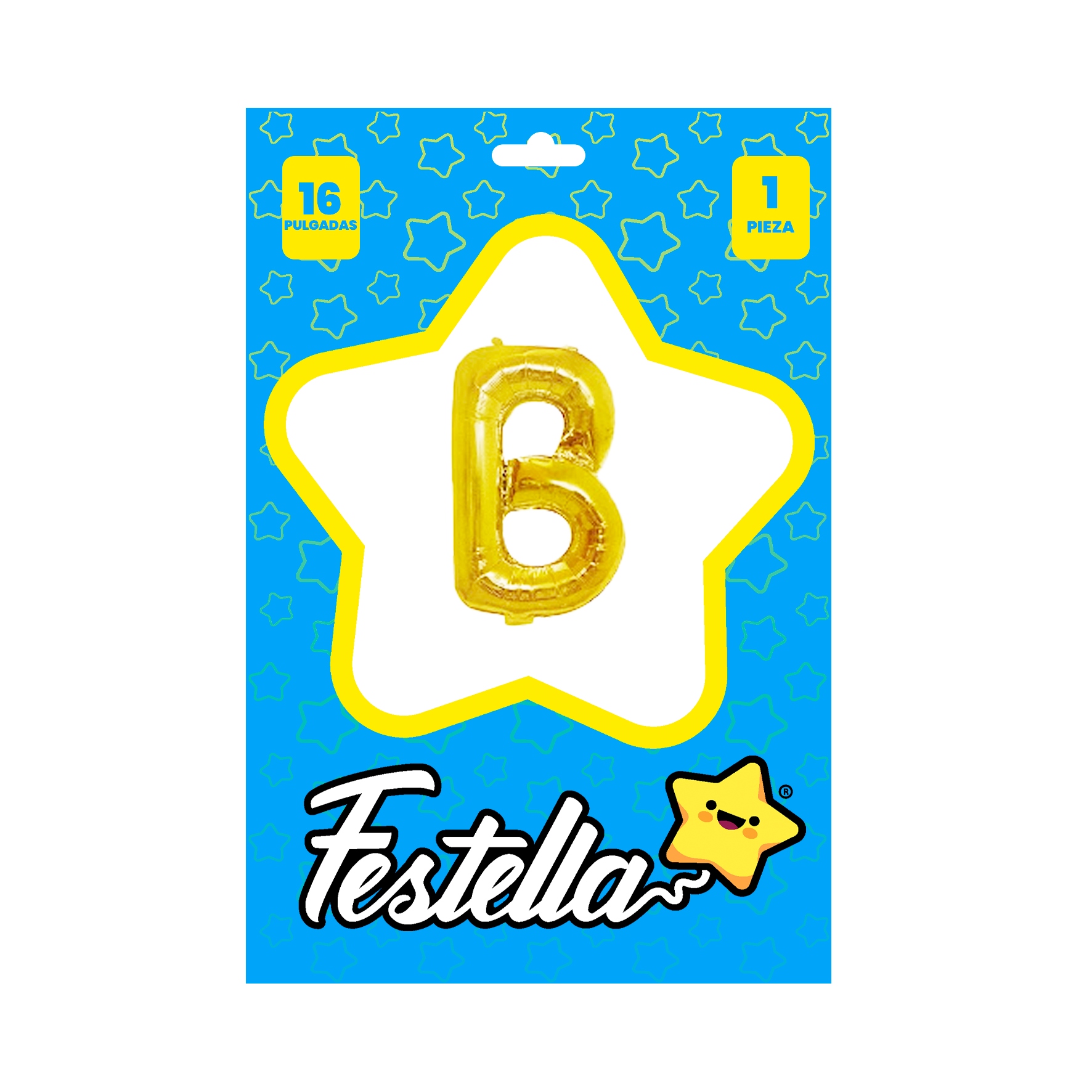 GLOBO LETRA B DORADO 16" (PQTX25)