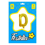 GLOBO LETRA D DORADO 16" (PQTX25)