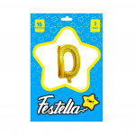 GLOBO LETRA D DORADO 16" (PQTX25)