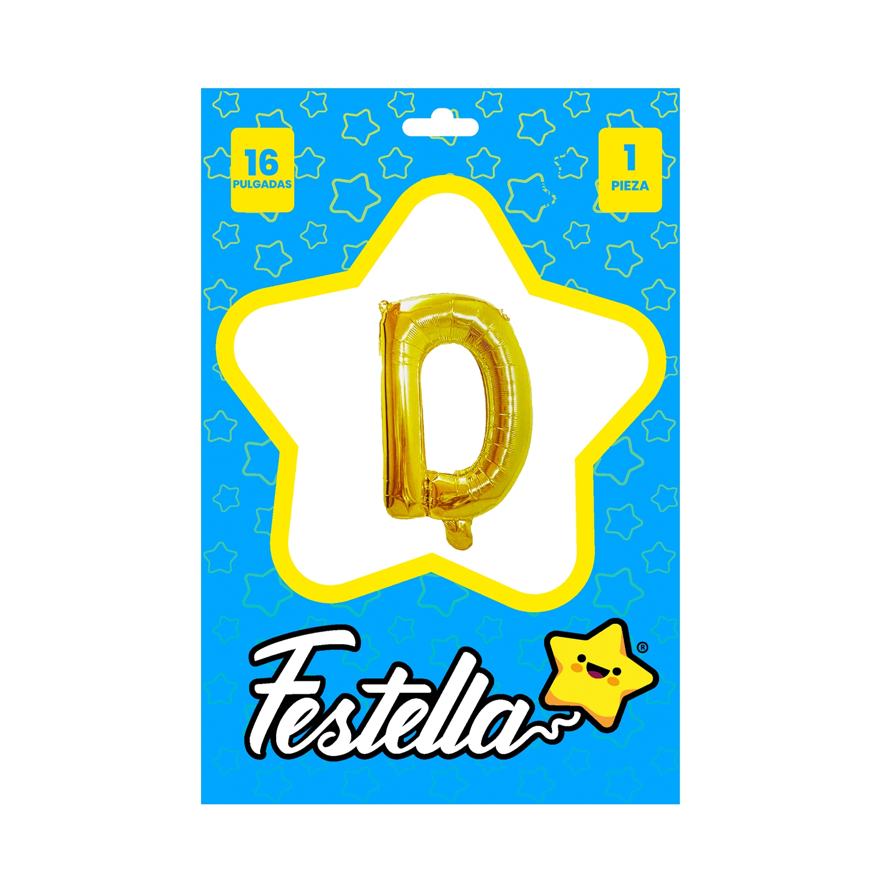 GLOBO LETRA D DORADO 16" (PQTX25)