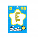 GLOBO LETRA E DORADO