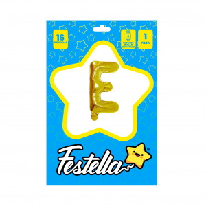 GLOBO LETRA E DORADO