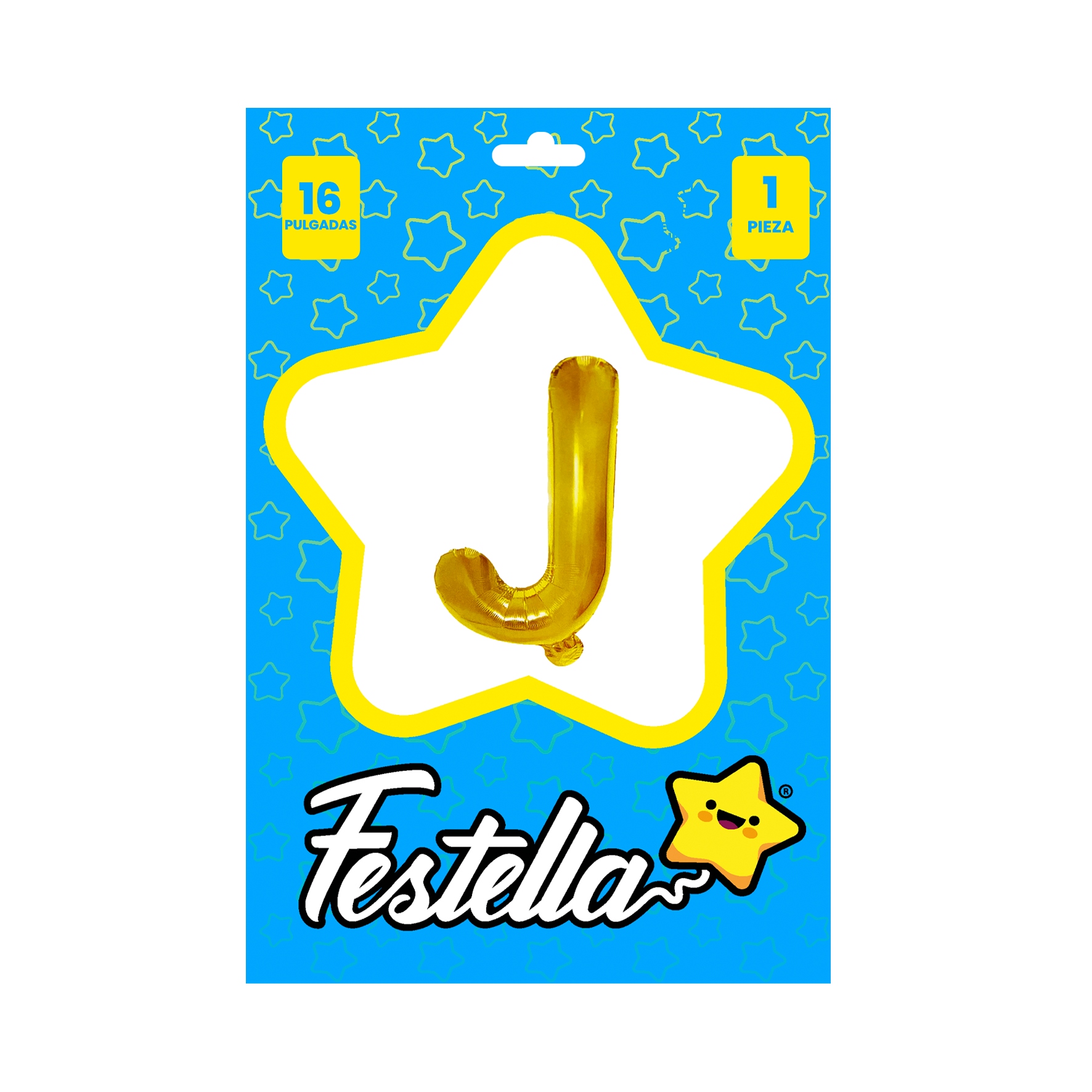 GLOBO LETRA J DORADO 16" (PQTX25)