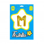 GLOBO LETRA M DORADO