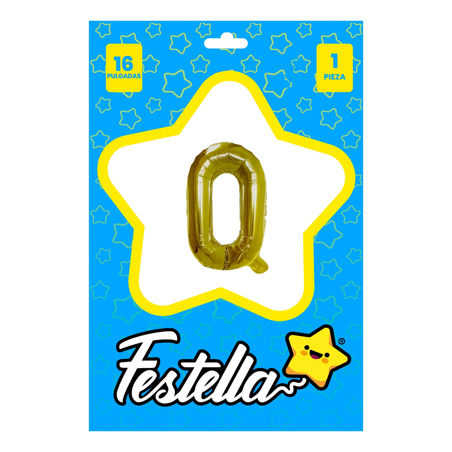 GLOBO LETRA O DORADO(PQTX25)