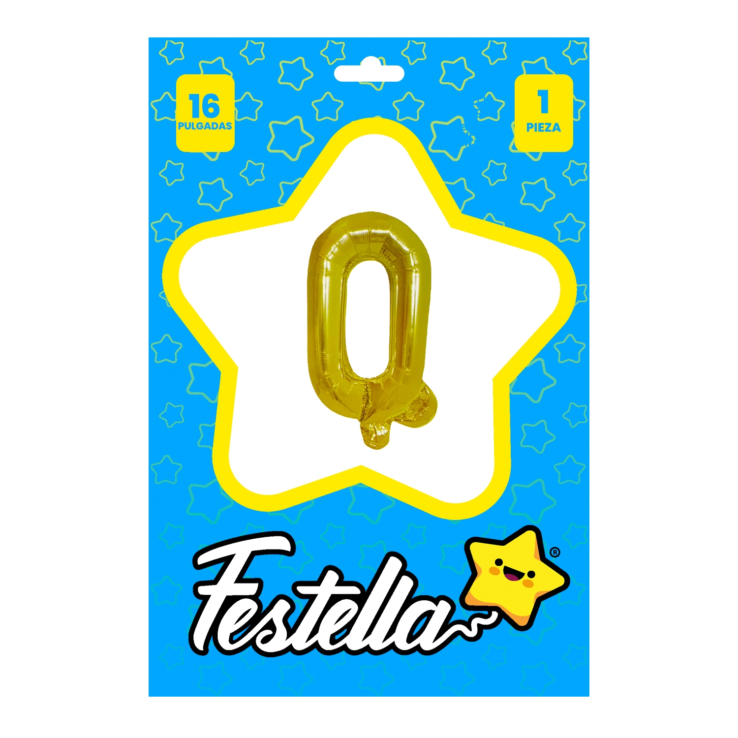 GLOBO LETRA Q DORADO(PQTX25)