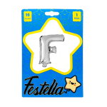 GLOBO LETRA F PLATEADA(PQTX25)