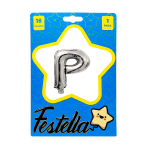 GLOBO LETRA P PLATEADA 16" (PQTX25)