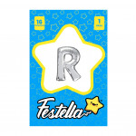 GLOBO LETRA R PLATEADA 16" (PQTX25)