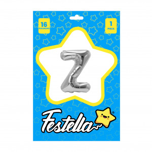 GLOBO LETRA Z PLATEADA(PQTX25)