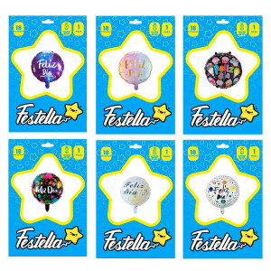 GLOBO FELIZ DIA CARTON 18" (PQTX24)