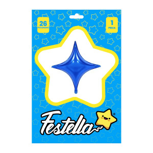 GLOBO ESTRELLA AZUL 26"
