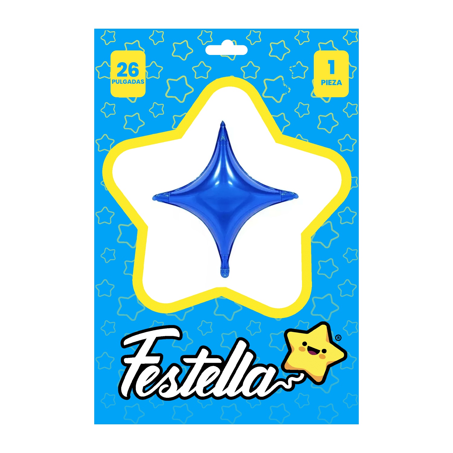 GLOBO ESTRELLA AZUL 26"
