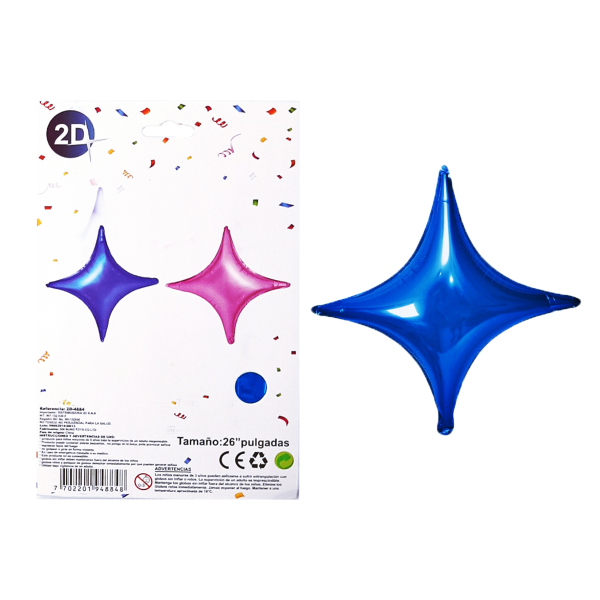 GLOBO ESTRELLA AZUL 26"