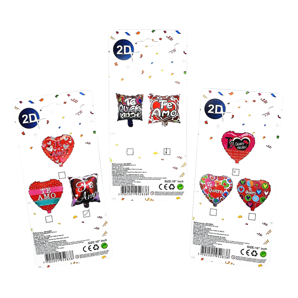 GLOBO CORAZON TE AMO 10" (PQTX25)