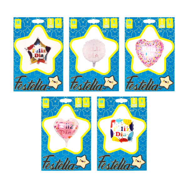 GLOBO FELIZ DIA 18" (PQTX25)