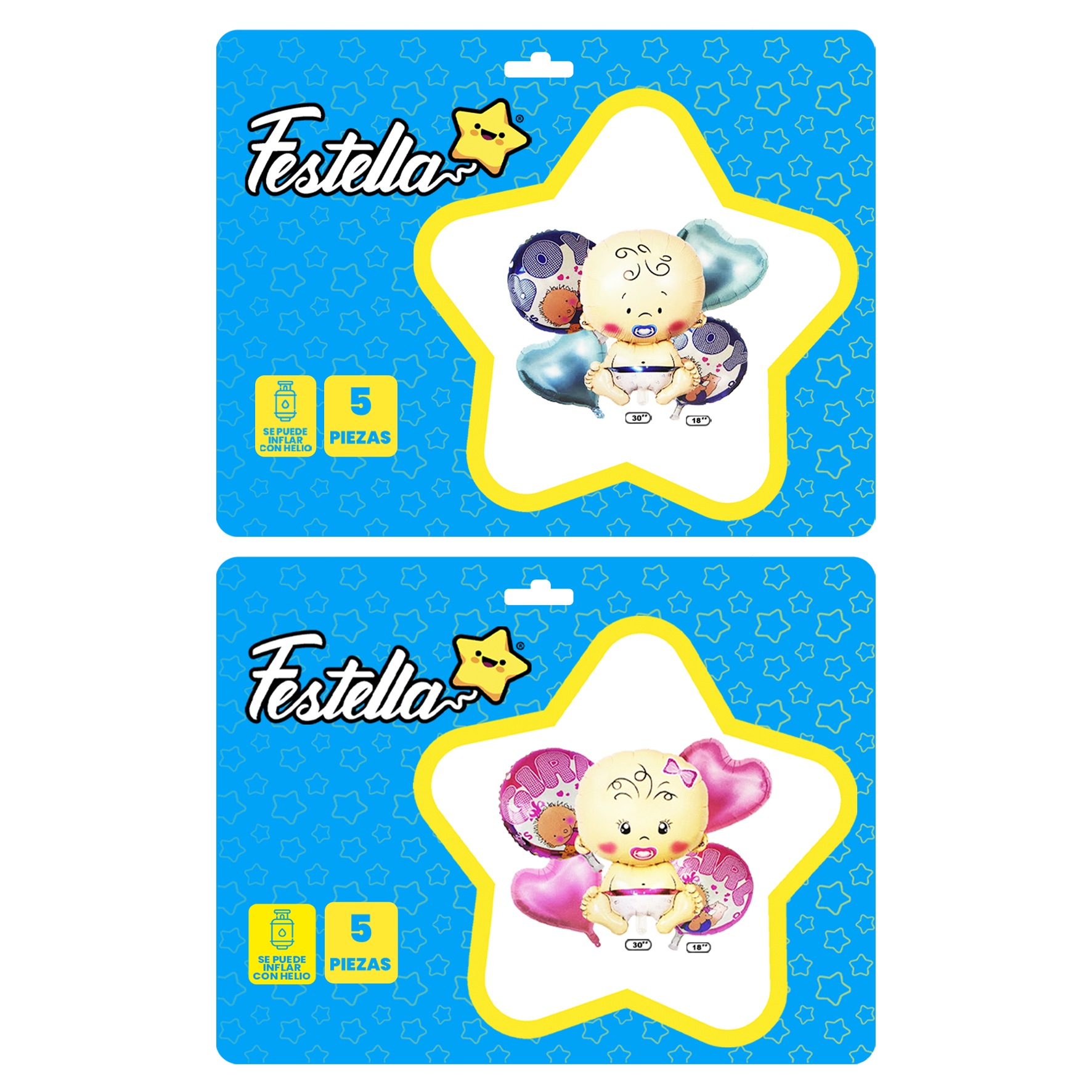 KIT GLOBO BEBE SURTIDO X5(PQTX12)