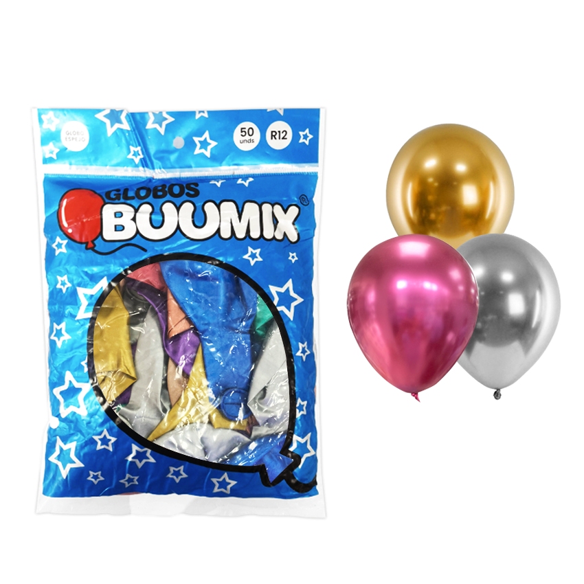 GLOBO DE LATEX ESPEJO SUR X50