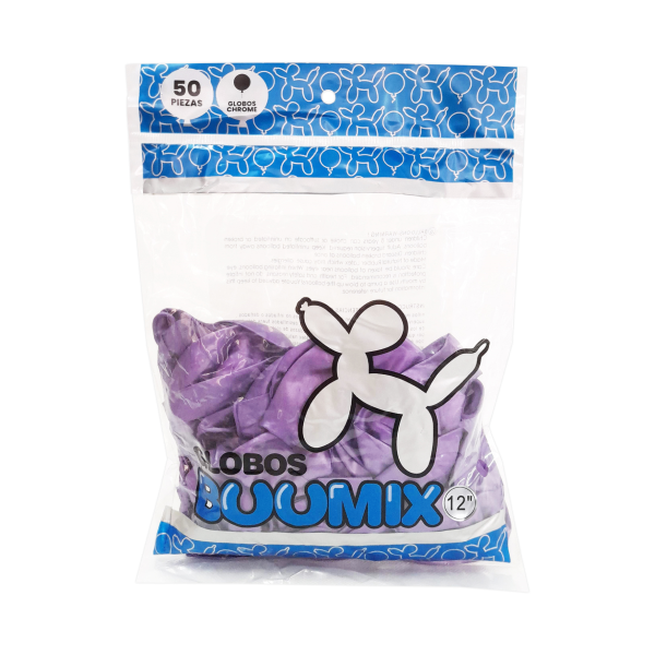 GLOBO DE LATEX ESPEJO MORADO X50°