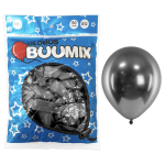 GLOBO DE LATEX ESPEJO NEGRO X50