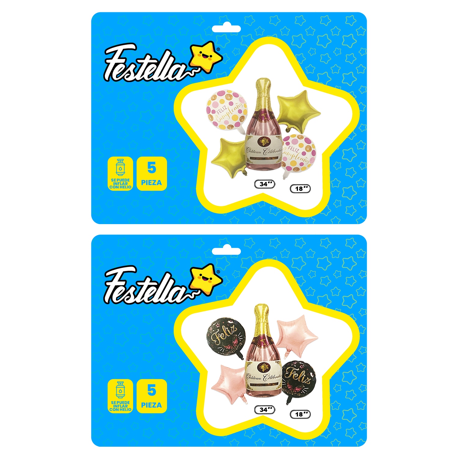 KIT GLOBO CHAMPAÑA X5 (PQTX12)