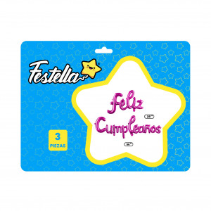 GLOBO FELIZ CUMPLEAÑOS CURSIVO FUCSIA(PQTX12)
