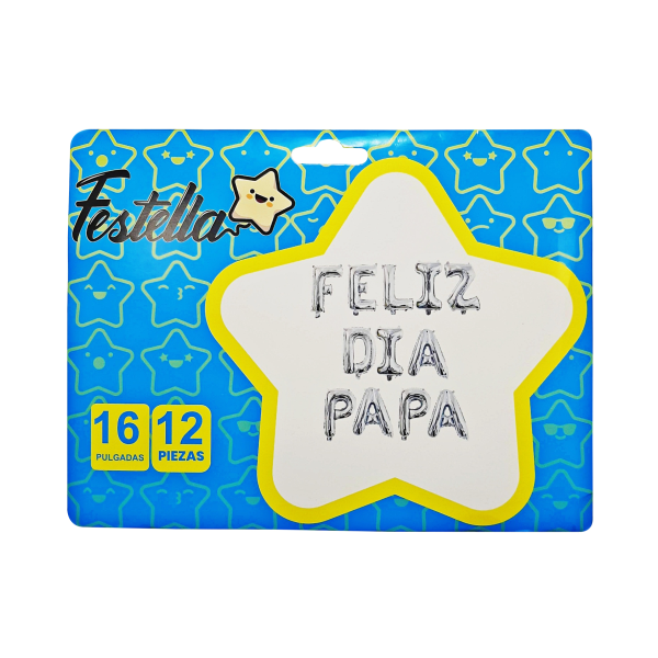 GLOBO FELIZ DIA PAPA AZUL (PQTX12).