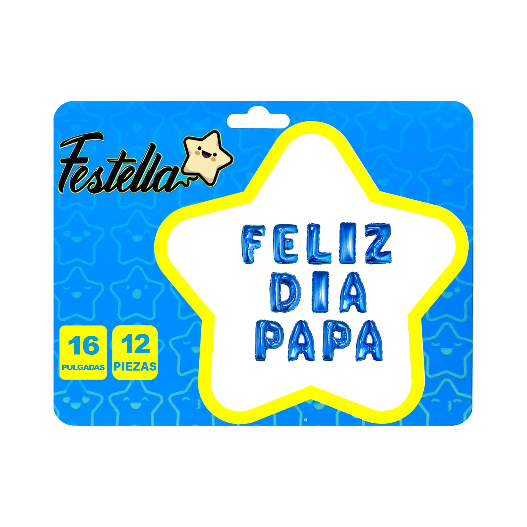 GLOBO FELIZ DIA PAPA AZUL (PQTX12).