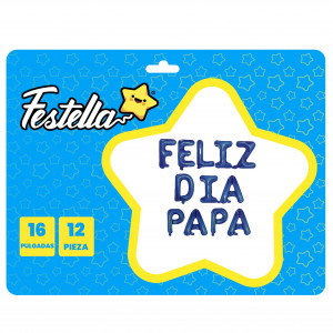 GLOBO FELIZ DIA PAPA AZUL (PQTX12).