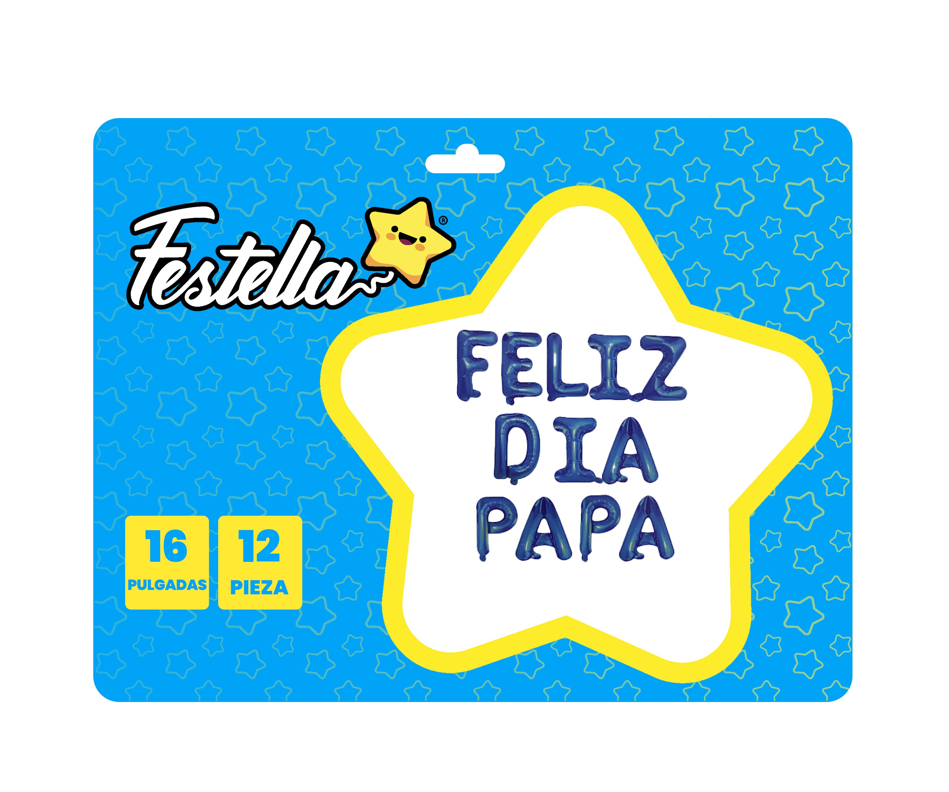 GLOBO FELIZ DIA PAPA AZUL (PQTX12).