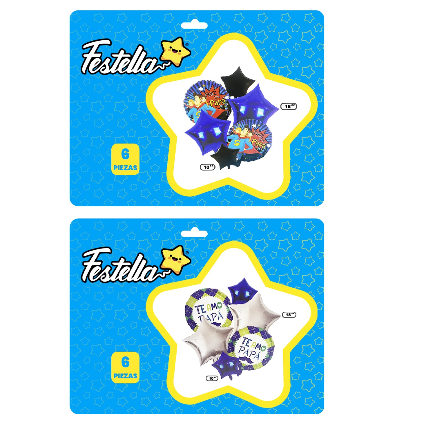 KIT GLOBO FELIZ DIA PAPA X6(PQTX12).