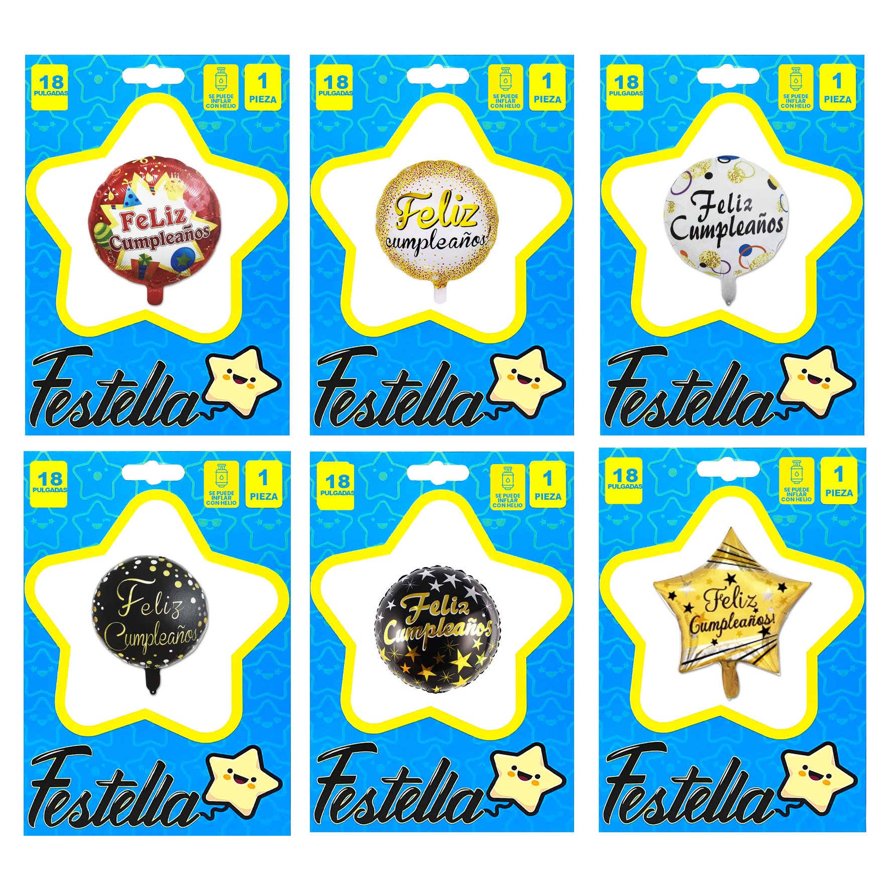 GLOBO FELIZ CUMPLEAÑOS 18" (PQTX25)