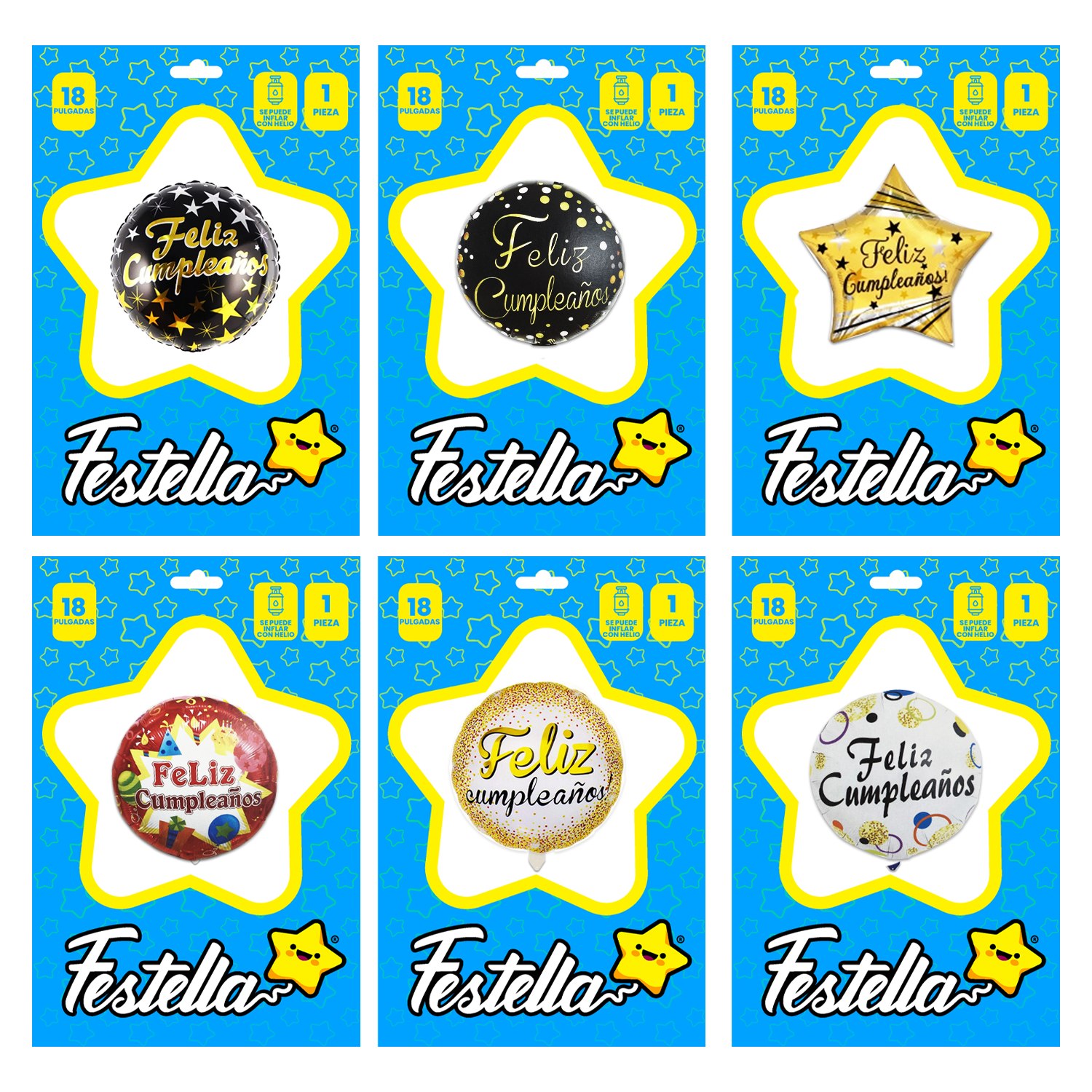 GLOBO FELIZ CUMPLEAÑOS 18" (PQTX25)