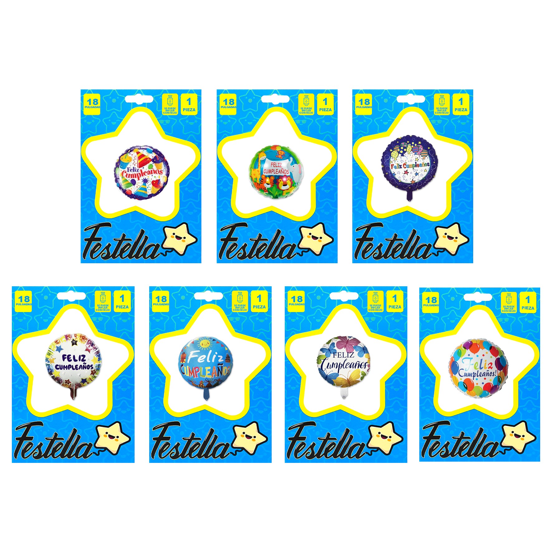 GLOBO FELIZ CUMPLEAÑOS 18"(PQTX25)