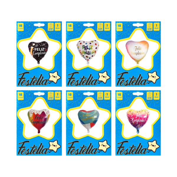 GLOBO FELIZ CUMPLEAÑOS 18"(PQTX25)