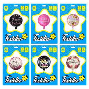 GLOBO FELIZ CUMPLEAÑOS 18" (PQTX25)