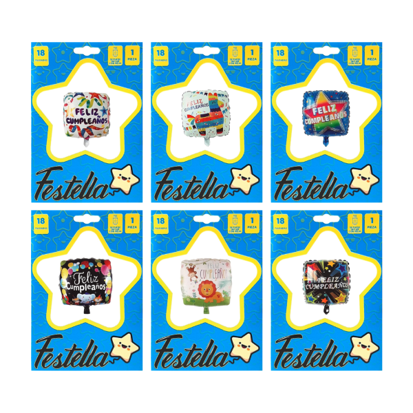 GLOBO FELIZ CUMPLEAÑOS 18" (PQTX25)