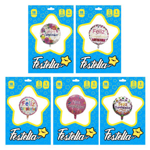 GLOBO FELIZ CUMPLEAÑOS 18" (PQTX25)