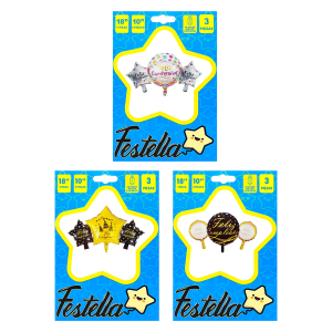 KIT GLOBO FELIZ CUMPLEAÑOS X3