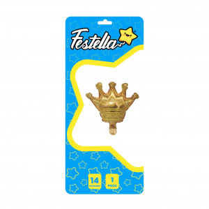 GLOBO CORONA DORADO 14" *(PQTX25)