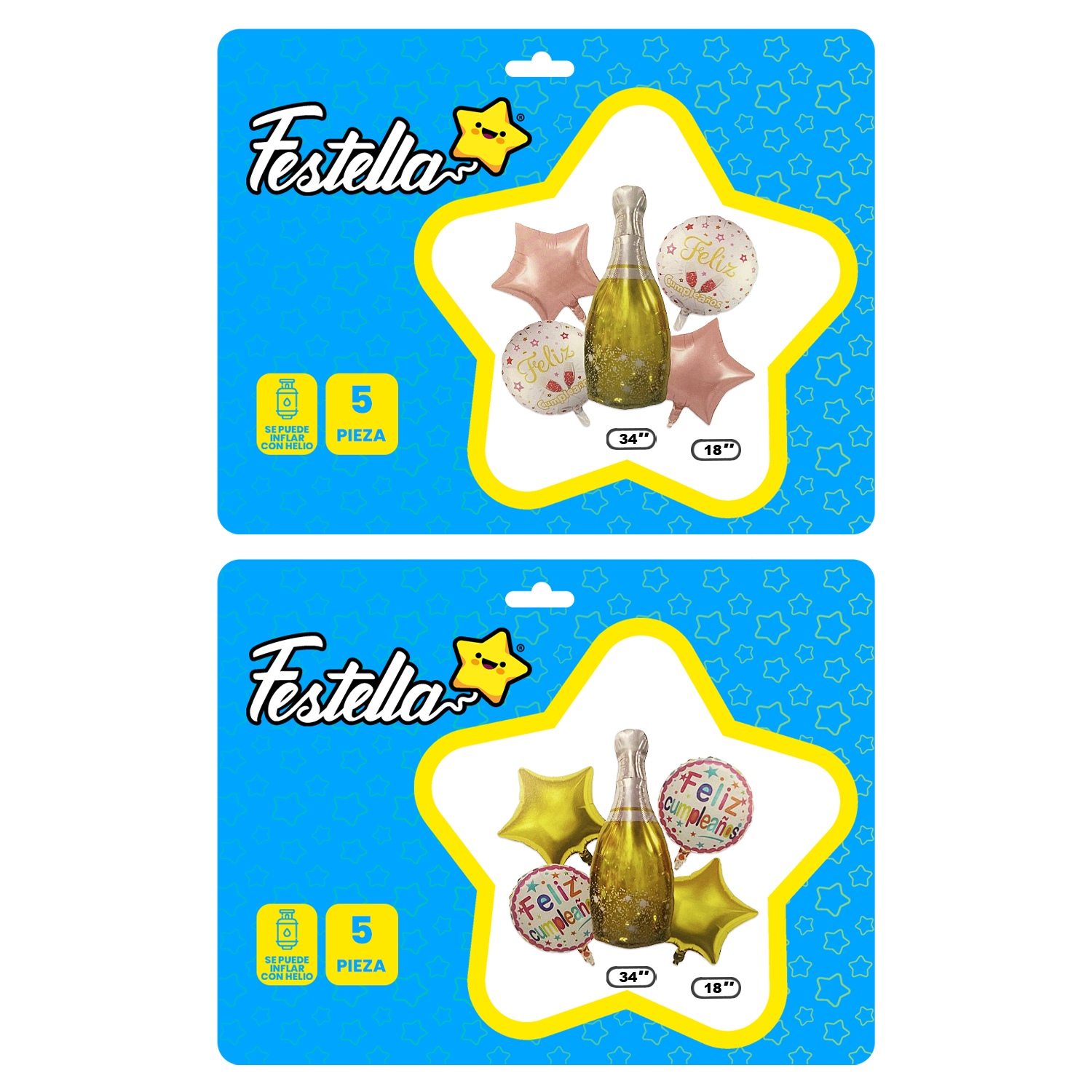 KIT GLOBO CHAMPAÑA X5 (PQTX12)