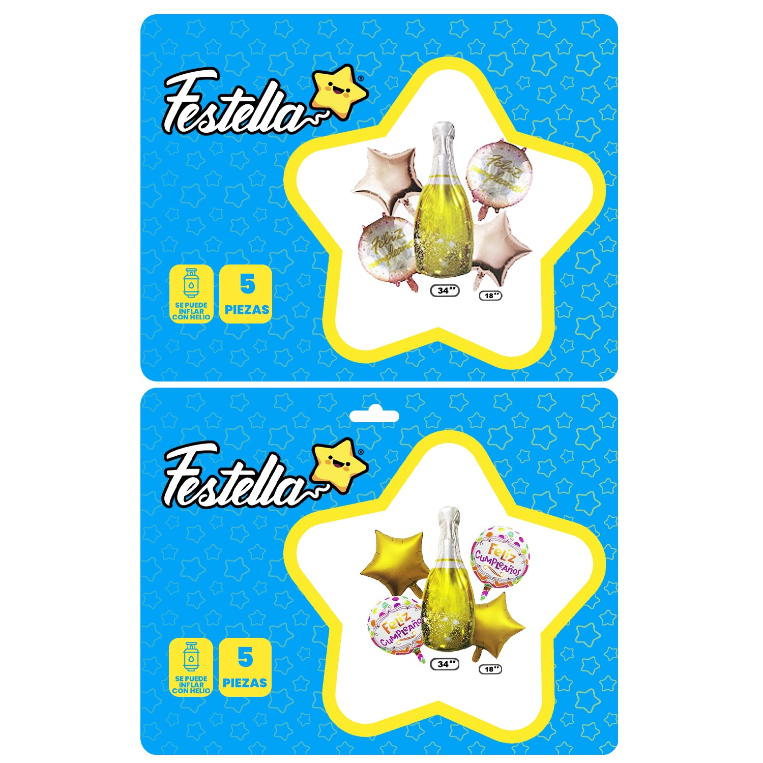 KIT GLOBO CHAMPAÑA X5 (PQTX12)