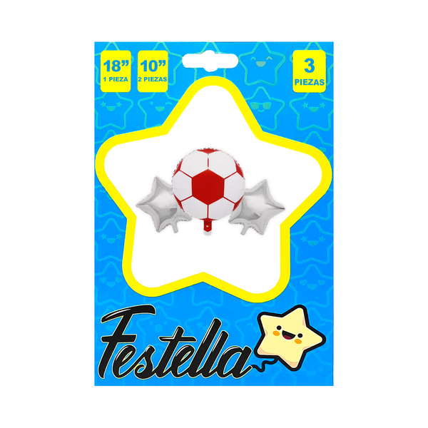 KIT GLOBO BALON ROJO X3.