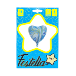 GLOBO CORAZON AGATA AZUL 18";(PQTX25)