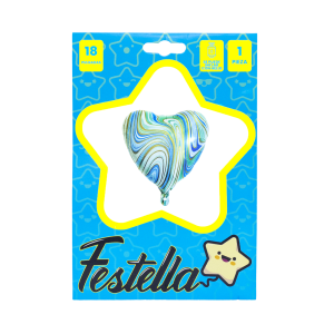 GLOBO CORAZON AGATA VERDE 18";(PQTX25)