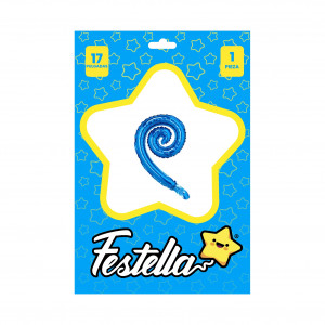 GLOBO KURLY ESPIRAL AZUL OSCURO 17"(PQTX25)