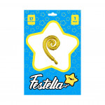 GLOBO KURLY ESPIRAL DORADO 17" (PQTX25)